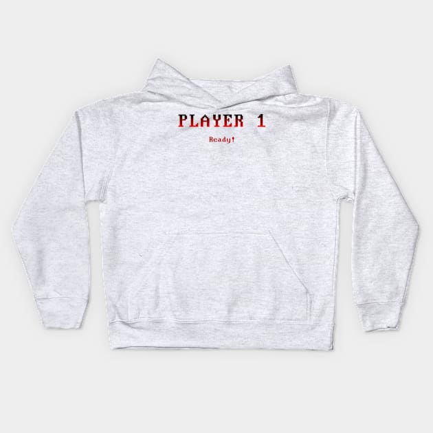 Player 1 Kids Hoodie by Luna-Cooper